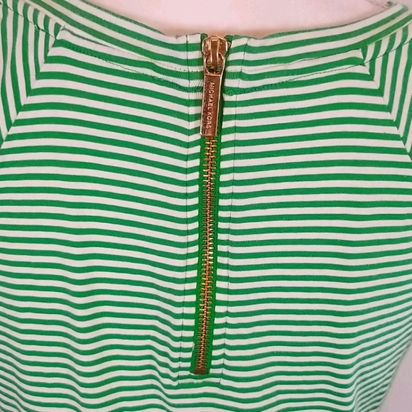 Michael Kors Striped Green Fitted Dress. XS - Picture 6 of 11